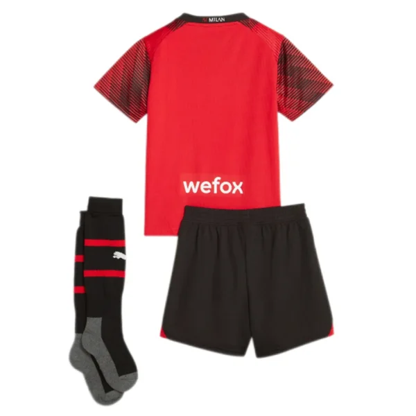23-24 Kids AC Milan Home Whole Kit (Shirt+Short+Socks) - Image 2