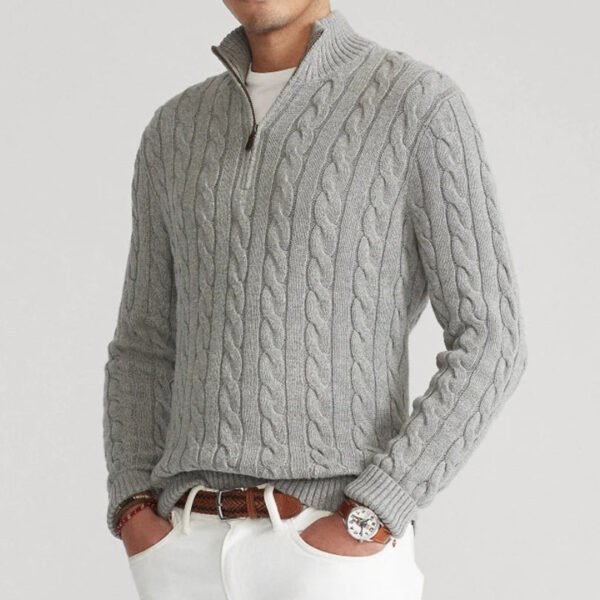 Premium Men's Four Corner Zipper Sweater - Image 4