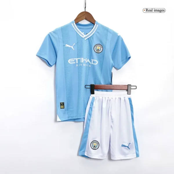 Kids Manchester City Home Jersey Kit 2023/24 - Image 3