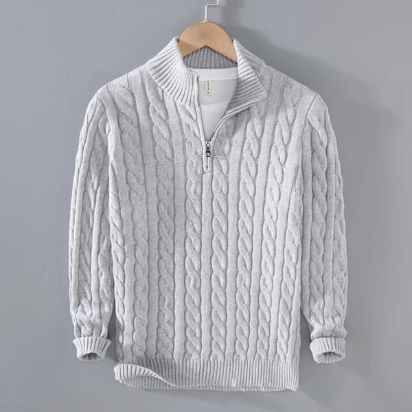 Premium Men's Four Corner Zipper Sweater - Image 11