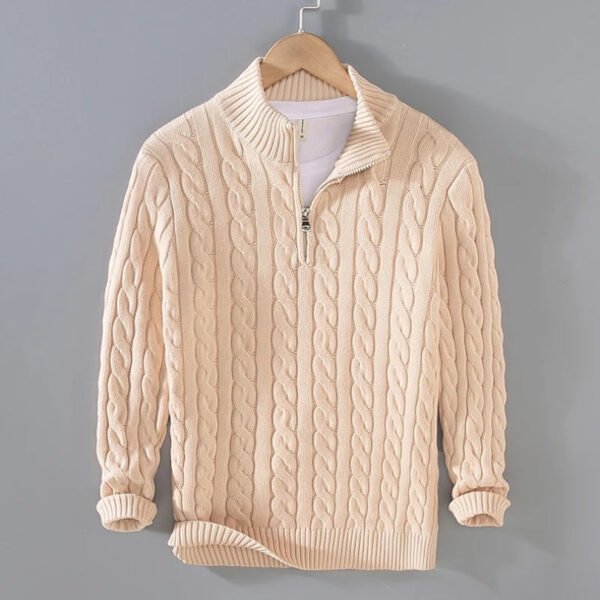 Premium Men's Four Corner Zipper Sweater - Image 8