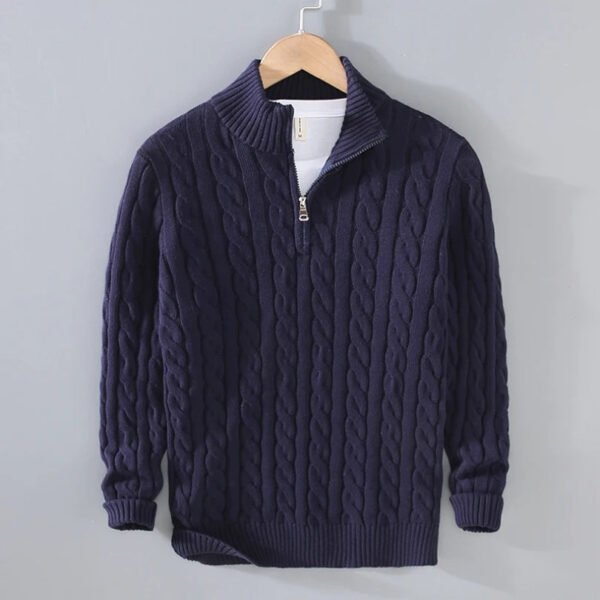 Premium Men's Four Corner Zipper Sweater - Image 9