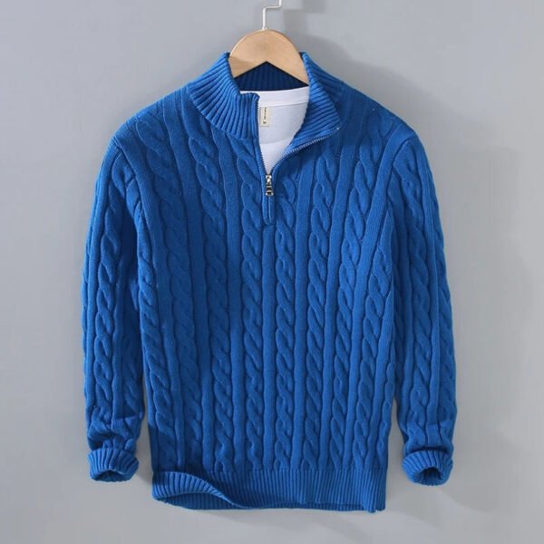 Premium Men's Four Corner Zipper Sweater - Image 10