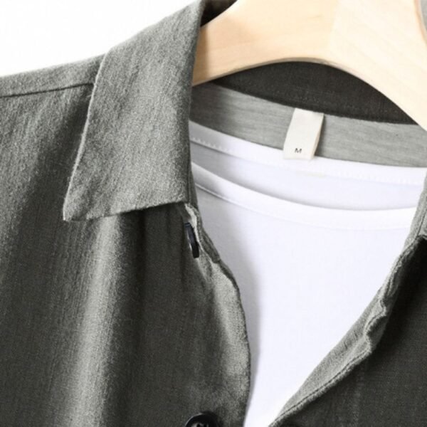 Men's New Khaki Button Down Shirt - Image 8