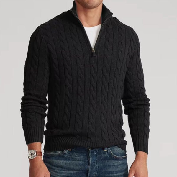 Premium Men's Four Corner Zipper Sweater - Image 2