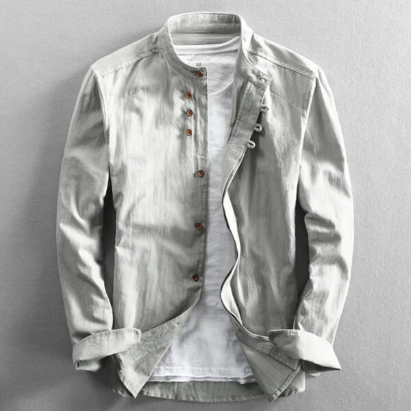 Men's Premium Dark Denim Button Down Shirts - Image 8