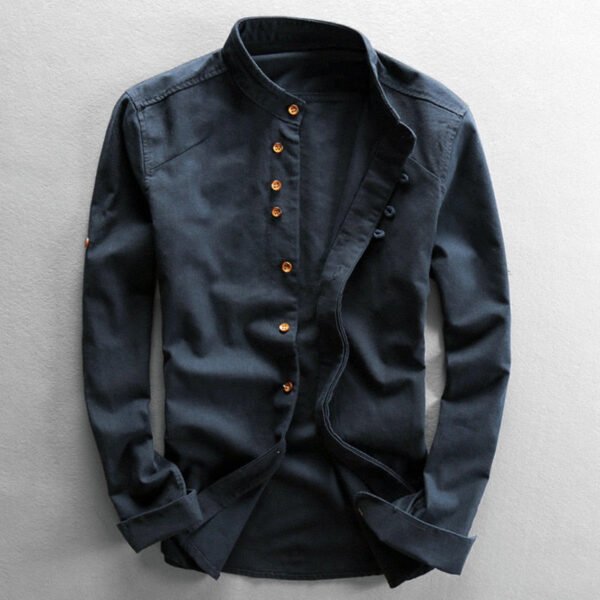 Men's Premium Dark Denim Button Down Shirts