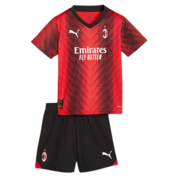 23-24 Kids AC Milan Home Whole Kit (Shirt+Short+Socks) - Image 3
