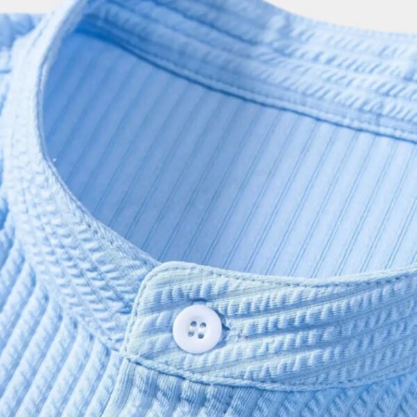 Men's Premium Denim Short Sleeve Button Down Shirt - Image 2