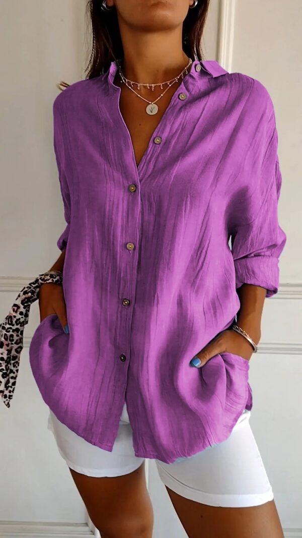 Amara – Elegant Button-Down Shirt - Image 10