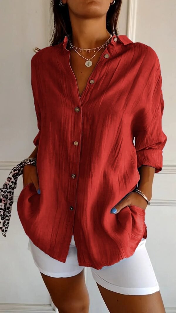 Amara – Elegant Button-Down Shirt - Image 8