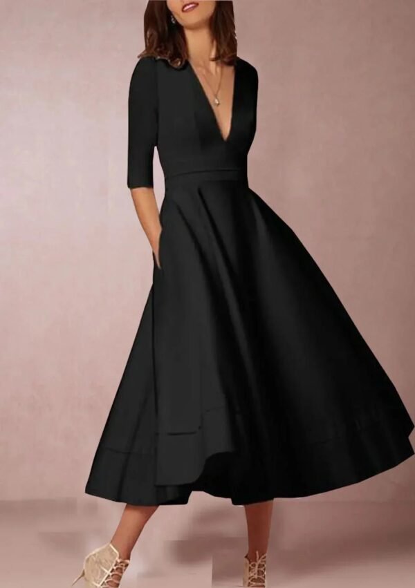 Annalena – Elegant A-Line Midi Dress - Image 9