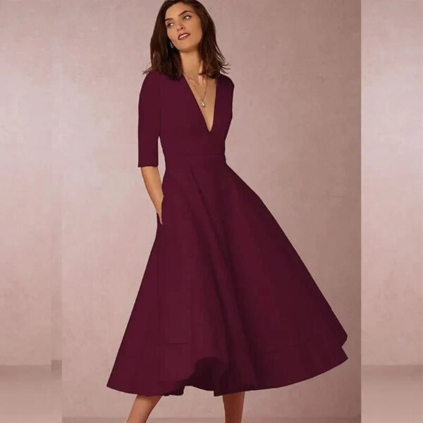 Annalena – Elegant A-Line Midi Dress - Image 8