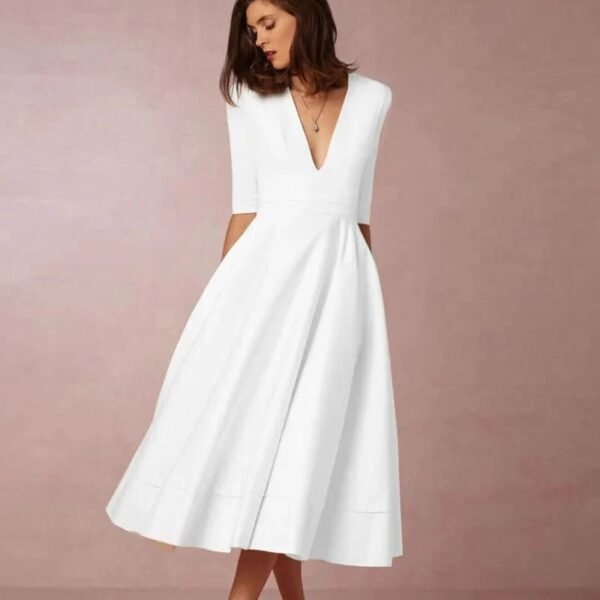 Annalena – Elegant A-Line Midi Dress - Image 2