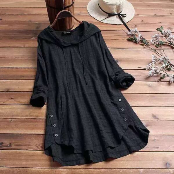 Antonia – Stylish Hooded Blouse - Image 2