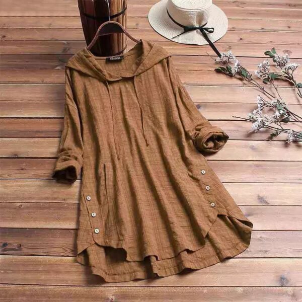 Antonia – Stylish Hooded Blouse - Image 3