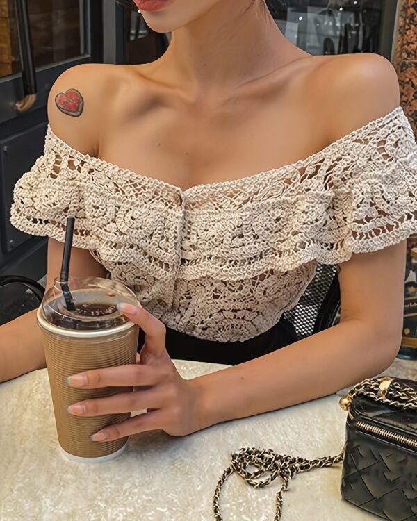 Caroline – Elegant Boho Blouse with Button Placket - Image 5