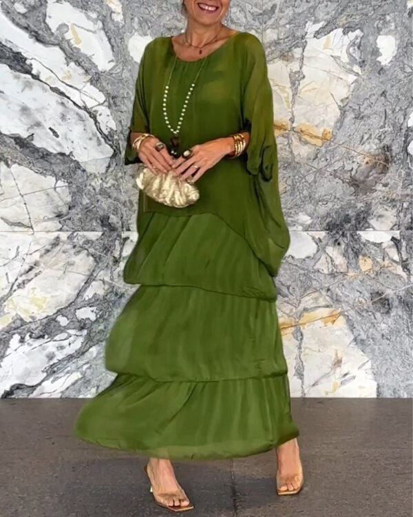 Clara – Elegant A-Line Maxi Dress - Image 2