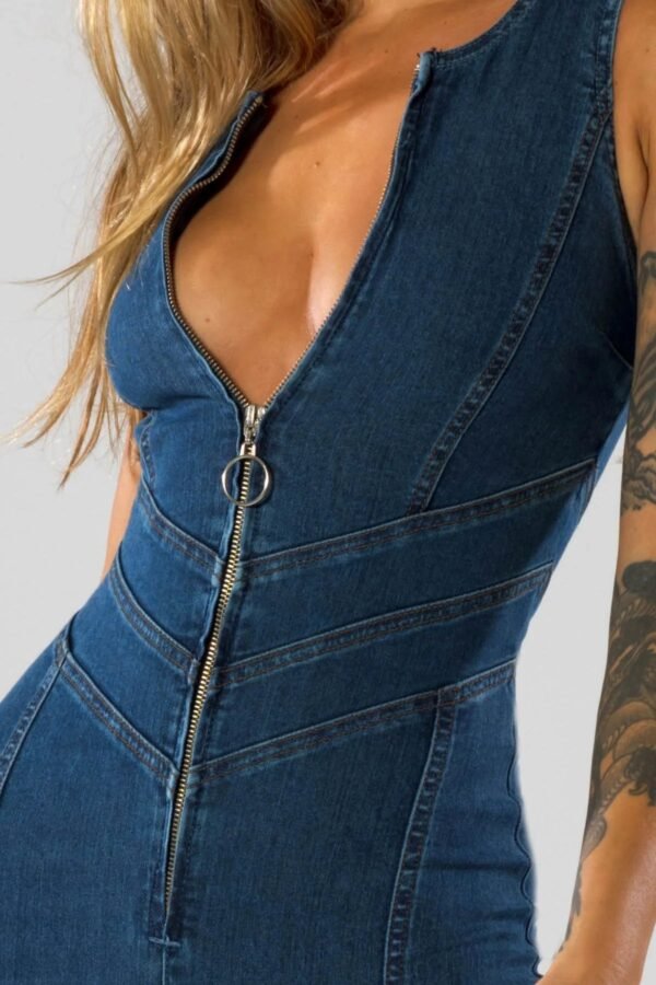 Emilia – Elegant Denim Jumpsuit in Timeless Design - Image 7