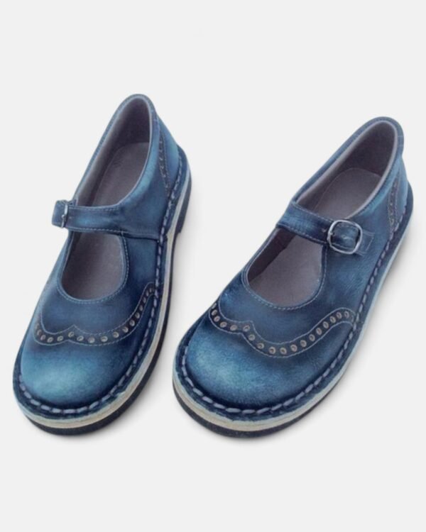 Luisa - Leather Orthopaedic Flats – Adjustable Strap, Supportive Design - Image 3
