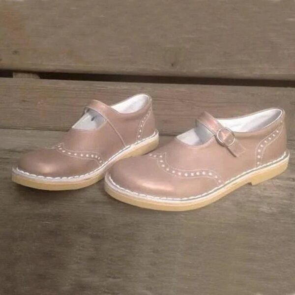 Luisa - Leather Orthopaedic Flats – Adjustable Strap, Supportive Design - Image 16