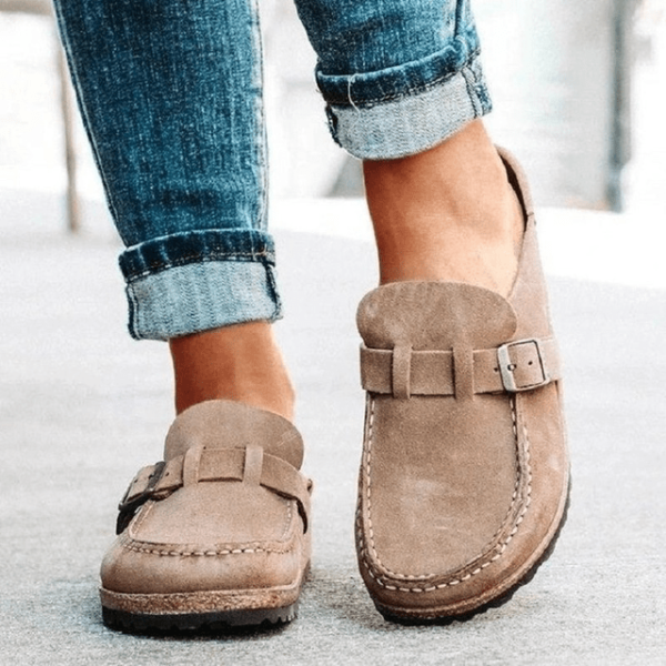 Mara – Orthopaedic Leather Slip-On Mule Sandals - Image 2