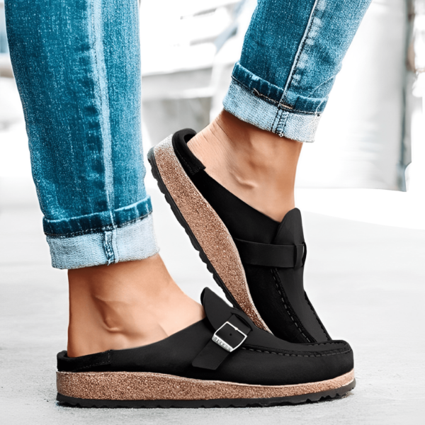 Mara – Orthopaedic Leather Slip-On Mule Sandals
