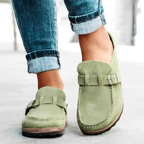 Mara – Orthopaedic Leather Slip-On Mule Sandals - Image 3