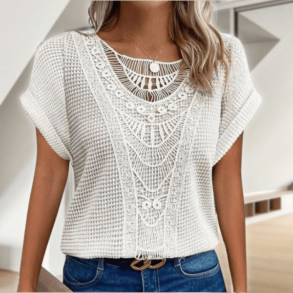 Milena – Elegant Blouse in Ibiza Style - Image 2
