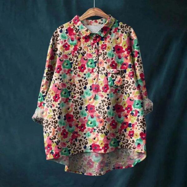 Ninette – Elegant Blouse with Floral Pattern - Image 3