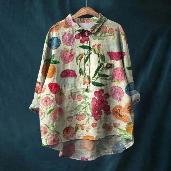 Ninette – Elegant Blouse with Floral Pattern - Image 2