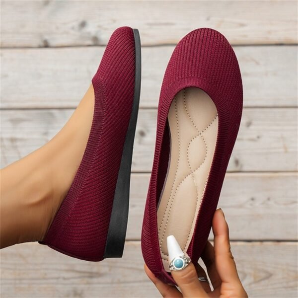 Nova - Stylish Comfortable Orthopaedic Slip-On Leather Ballet Flats - Image 3