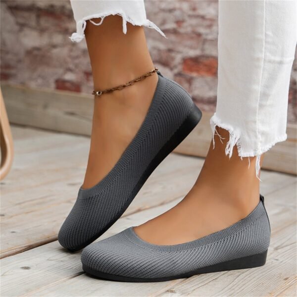 Nova - Stylish Comfortable Orthopaedic Slip-On Leather Ballet Flats - Image 4