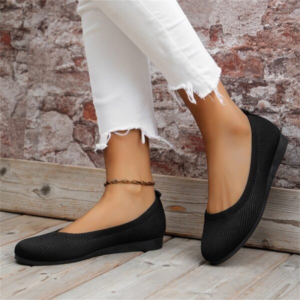 Nova - Stylish Comfortable Orthopaedic Slip-On Leather Ballet Flats - Image 5