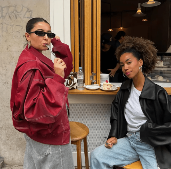 Romy – Oversized Leather Bomber Jacket - Image 24
