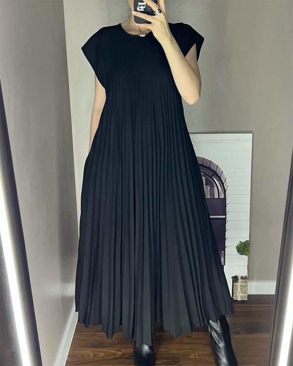 Sabrina – Stylish Pleated Cotton Dress - Image 5