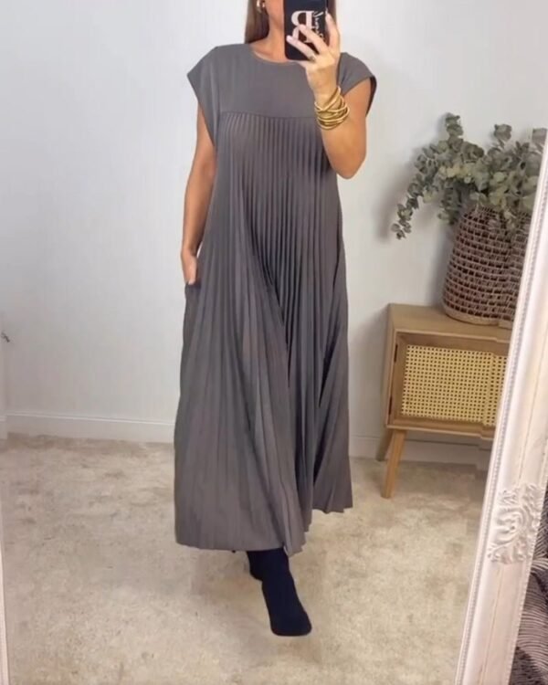 Sabrina – Stylish Pleated Cotton Dress - Image 9