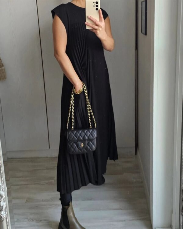 Sabrina – Stylish Pleated Cotton Dress - Image 7