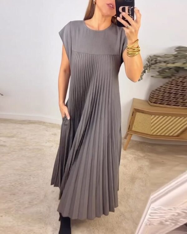 Sabrina – Stylish Pleated Cotton Dress - Image 10