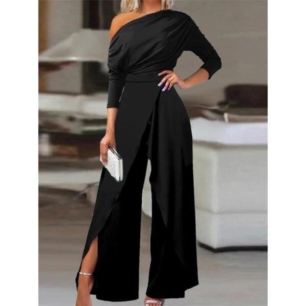 Zaneta – Elegant One-Shoulder Jumpsuit - Image 3
