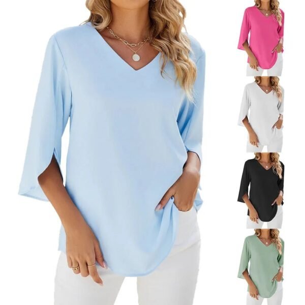 Zaneta – Stylish V-Neck Blouse - Image 6