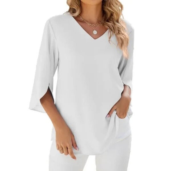 Zaneta – Stylish V-Neck Blouse - Image 2