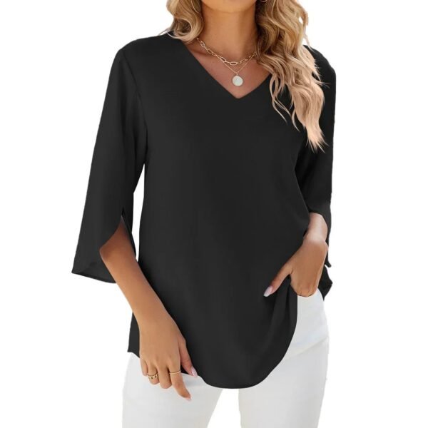 Zaneta – Stylish V-Neck Blouse - Image 3